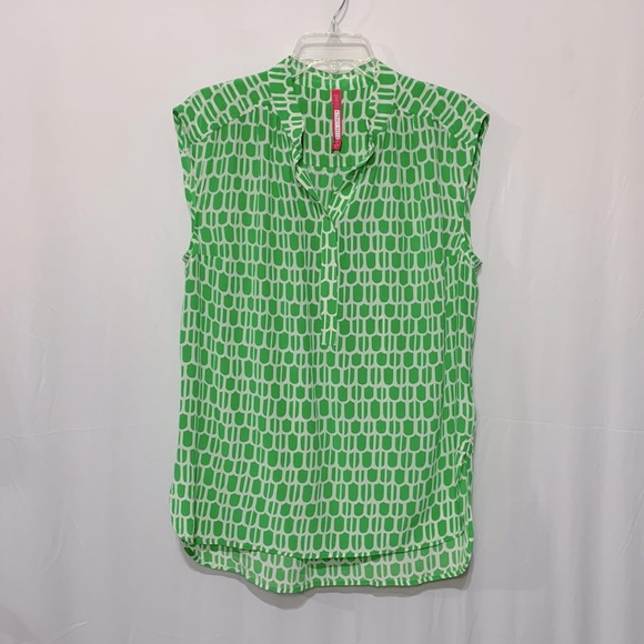 PLENTY Tracy Reese silk top sleeveless top hi-lo hemline women’s size medium - Picture 1 of 10